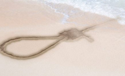 A noose drawn in the sand