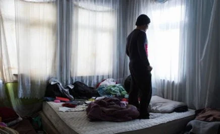 An Afghan migrant in Istanbul, Turkey.