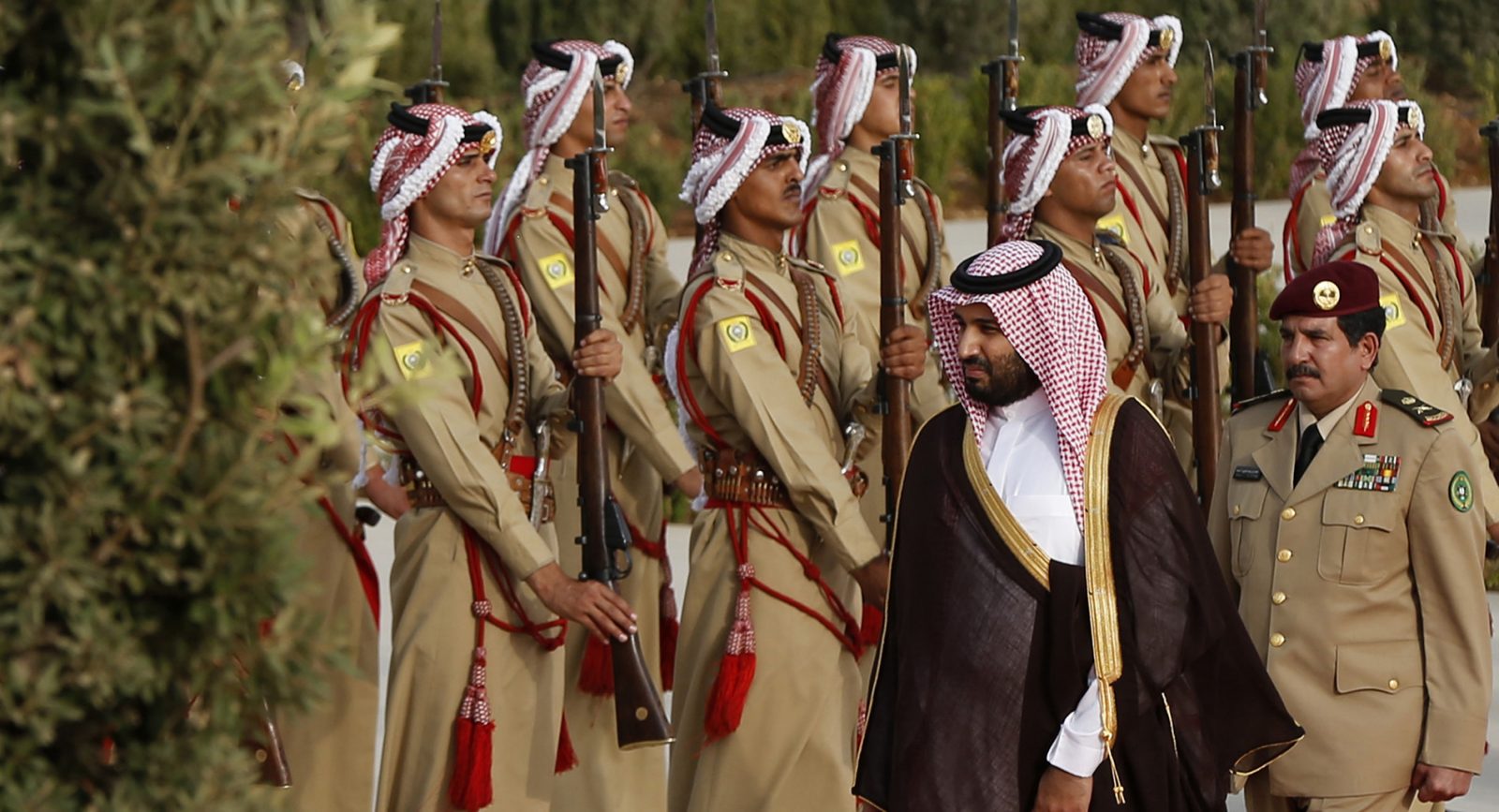 Deputy Crown Prince Mohammed bin Salman of Saudi Arabia during a visit to Jordan.