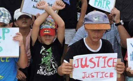 Refugee children protest their detention on Nauru