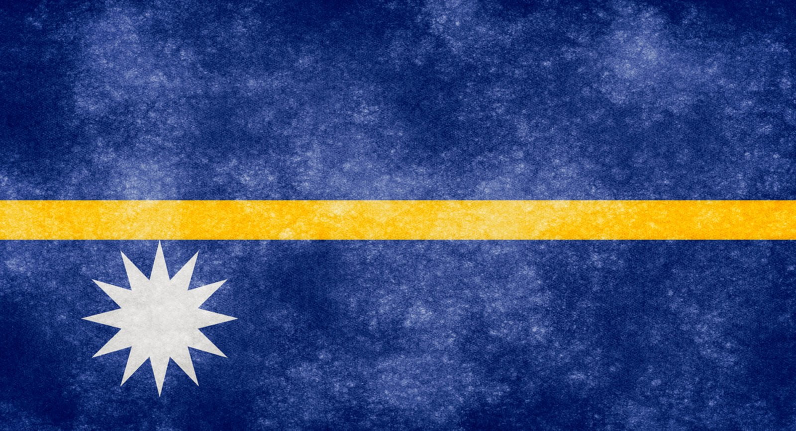 A textured graphic of the Nauru flag