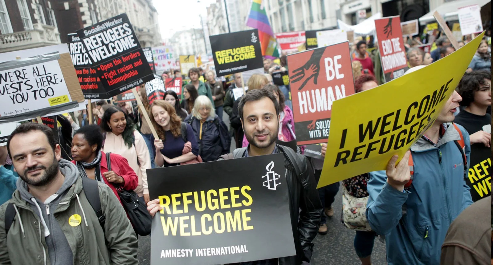 Refugee Welcome March in London, September 2016. © Marie-Anne Ventoura/Amnesty International