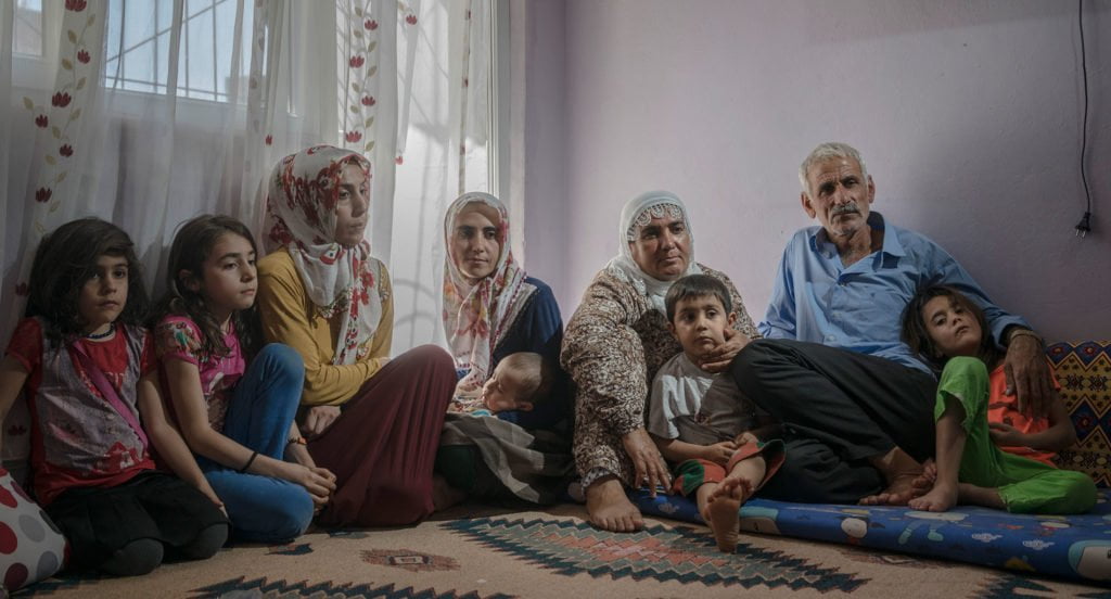 This Kurdish family are among tens of thousands are among an estimated half a million people forced out of their homes as a result of a brutal crackdown by Turkish authorities in south-eastern Turkey. © Guy Martin/Panos