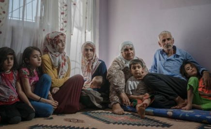 This Kurdish family are among tens of thousands are among an estimated half a million people forced out of their homes as a result of a brutal crackdown by Turkish authorities in south-eastern Turkey. © Guy Martin/Panos