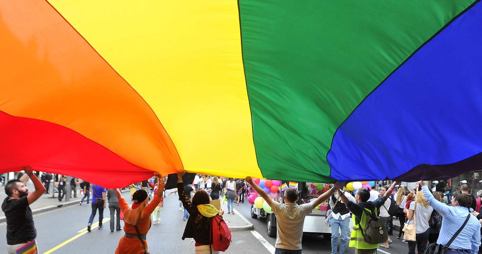 LGBT oriented people take part in Gay Pride Parade.