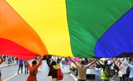 LGBT oriented people take part in Gay Pride Parade.