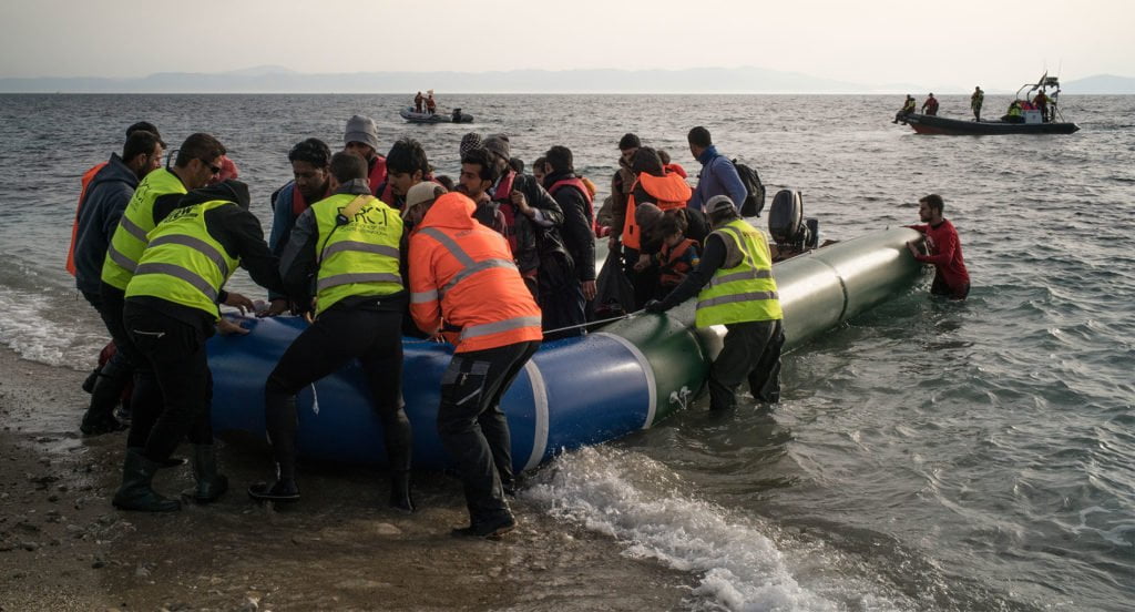 Refugees arriving by boat in Lesvos. © Amnesty International/Olga Stefatou