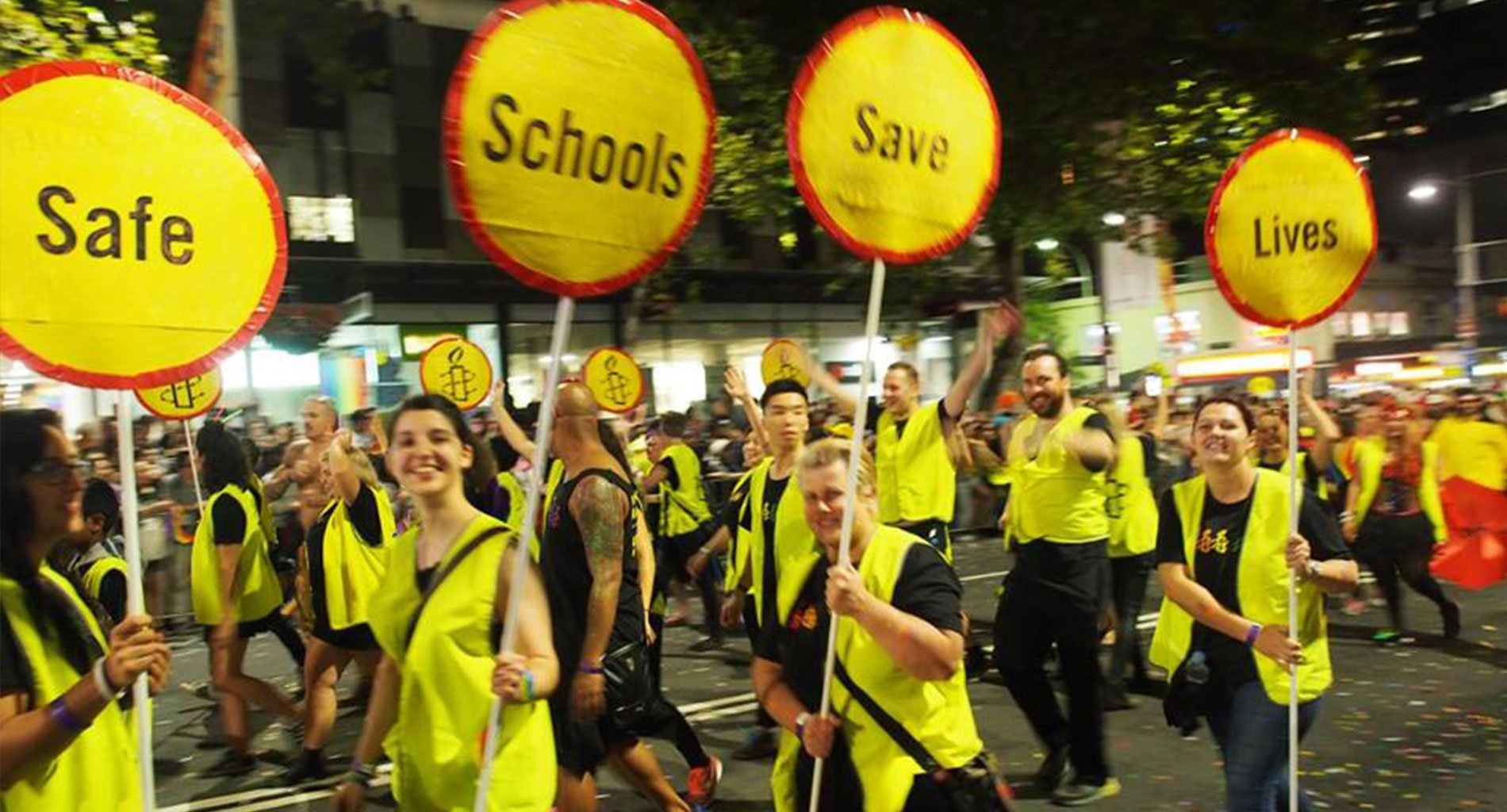 NSW LGBTQI Network at the 2017 Mardi Gras Parade. © Cosmo Price