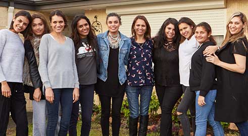 Danielle and her nine girls 