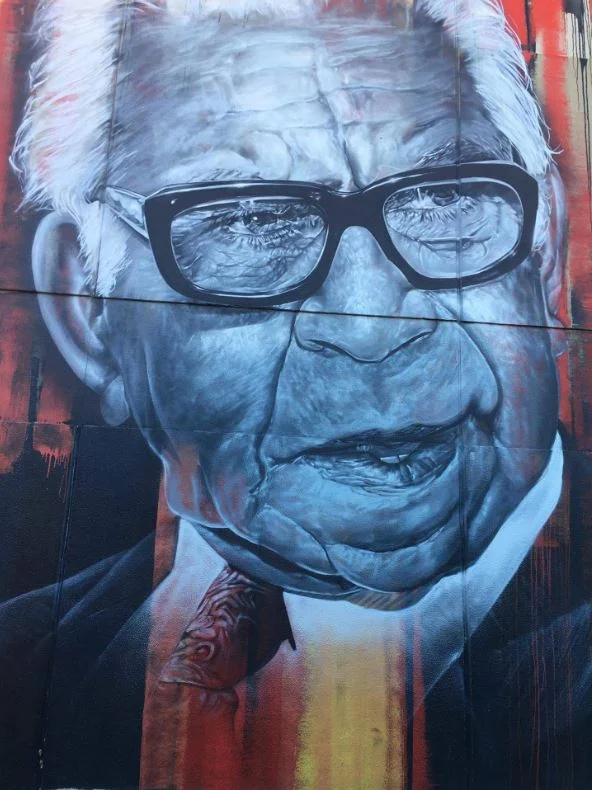 A mural of Sir Doug Nicholls in Shepparton, Victoria.