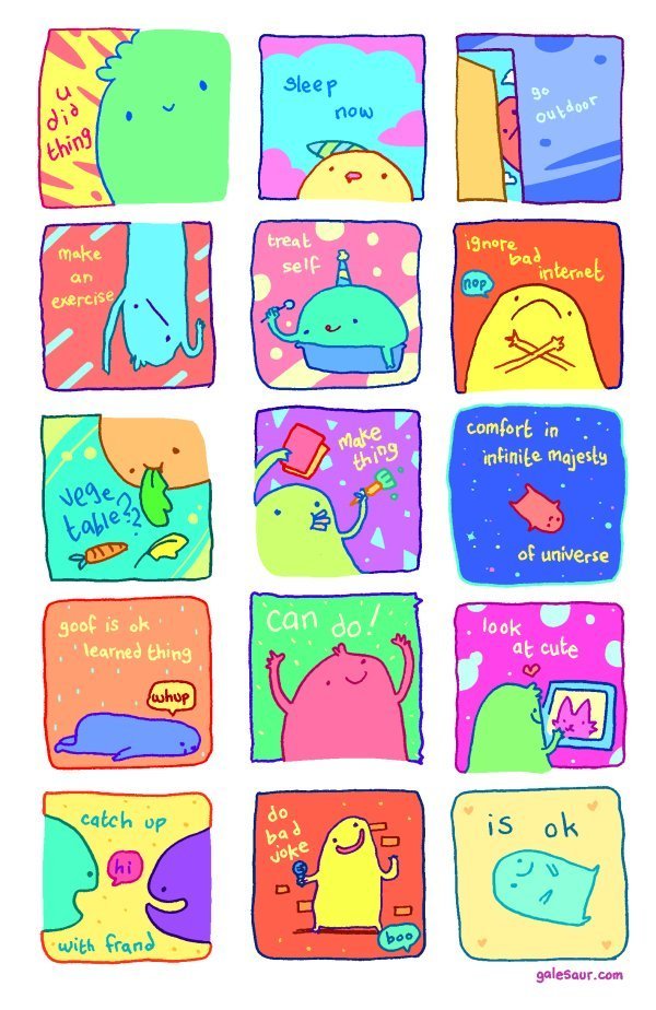 A guide to self care. © Galesaur