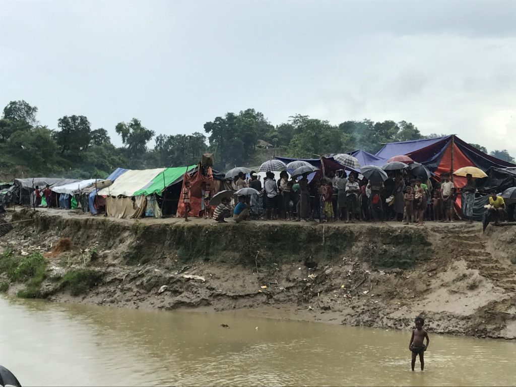 A camp in a buffer zone between the Bangladesh-Myanmar border.