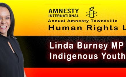 Graphic for Linda Burney annual Townsville human rights lecture.