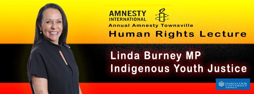 Graphic for Linda Burney annual Townsville human rights lecture.