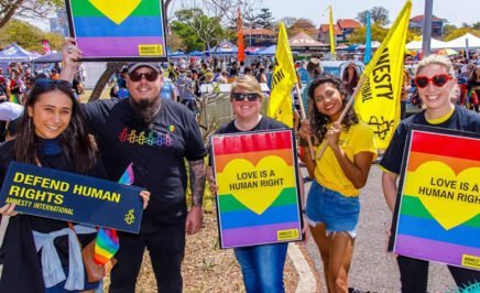Amnesty activists at Brisbane Pride Festival. © Brisbane Pride
