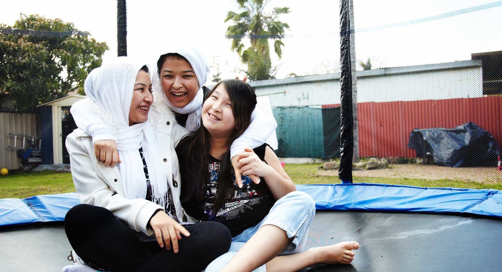 Madhi, Najeeba, Raihana and Najeeba fled persecution in Afghanistan and sought asylum in Australia. © Hamish Gregory