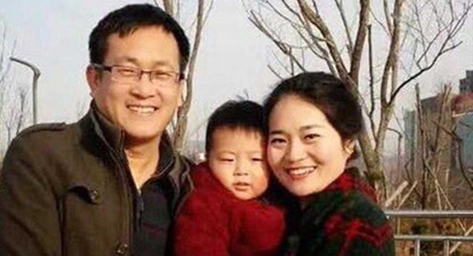 Wang Quanzhang with his wife and son © Private
