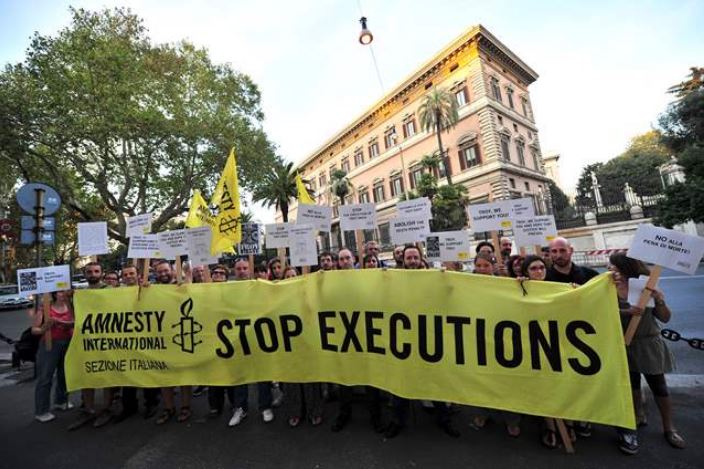 Amnesty International supporters campaign to end the death penalty. Photo: AFP/Getty Images