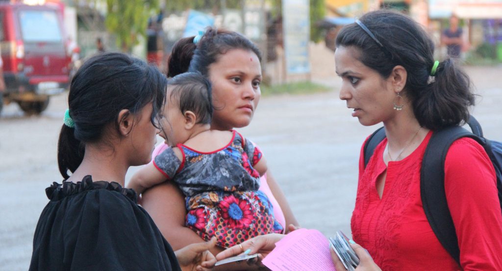 Campaigners from Nepal raising awareness of the rights of migrant workers. Photo: Amnesty International