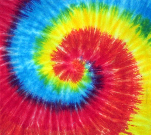 rainbow spiral tie dye pattern