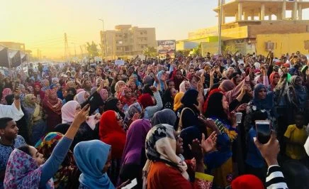 Women protestors in Sudan
