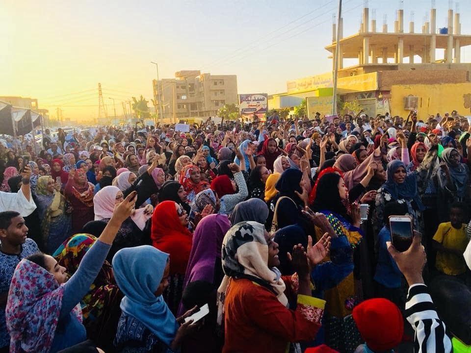 Women protestors in Sudan
