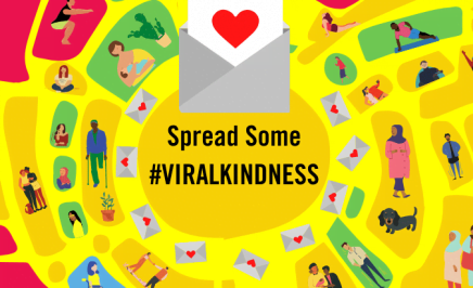 Promotional image for viral kindness on Facebook