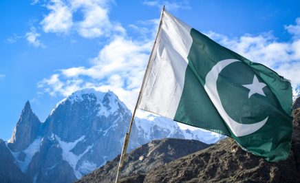 Pakistan Flag in the mountains