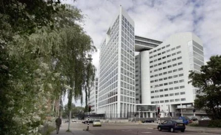 Picture shows the International Criminal Court (ICC)