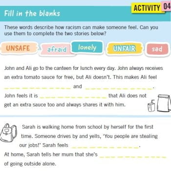 Fill in the blanks activity 4