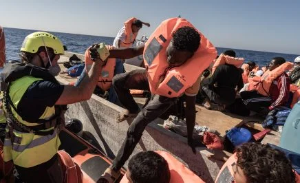35 people including 4 children irregular migrants rescued in the Mediterranean Sea