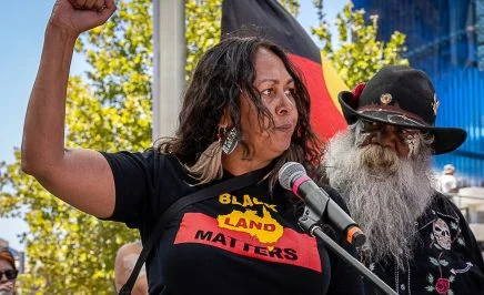 Protestors at Invasion Day 2024 Rallies in Perth