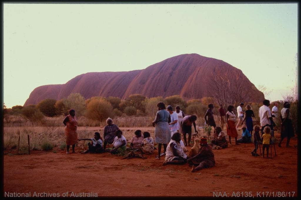Scenic - Northern Territory - Aboriginal families at Uluru.