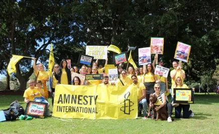 Group photo of activists and staff in Sydney, Australia at Global Climate Strike 20 Sept 2019.