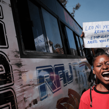 Pictured: Campaigners take part in International Women’s Day in Nairobi on March 8, 2022.