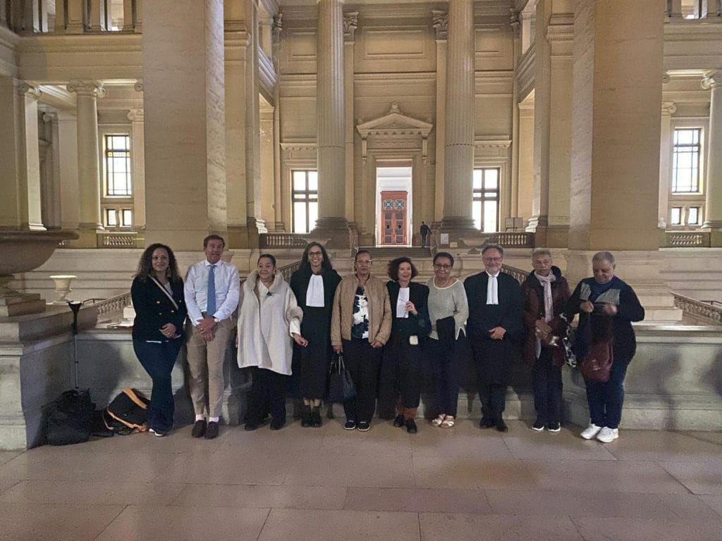In 2024, a Belgium court ordered the government to pay reparations to five ‘Metis’ women, born of an African mother and a European father. It was a historic ruling and Jehosheba Bennett, fourth from left, was one of the lawyers who represented the women.